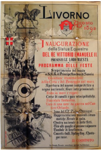 livorno inaugurazione monumento vittorio emanuele