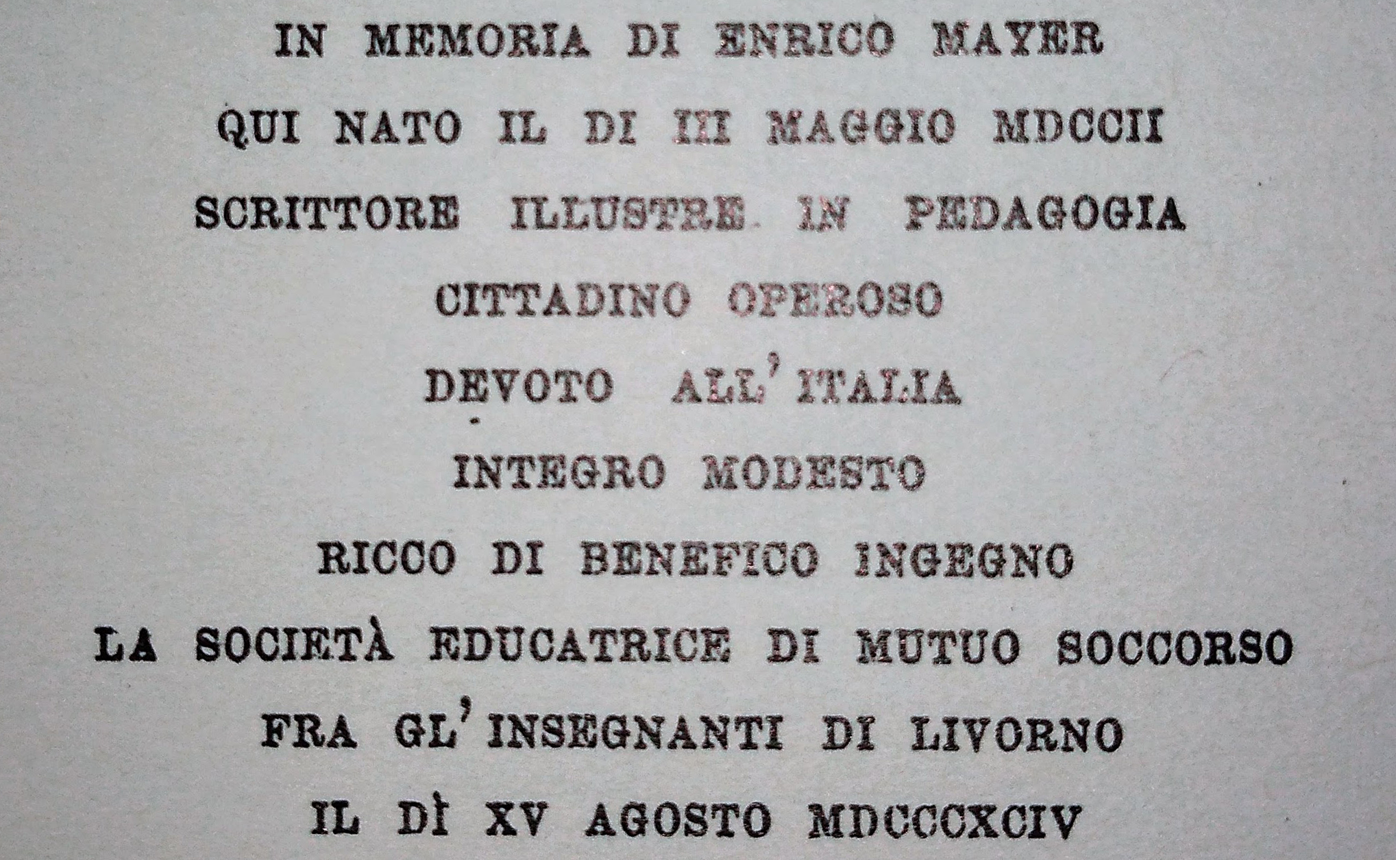 lapide enrico mayer livorno